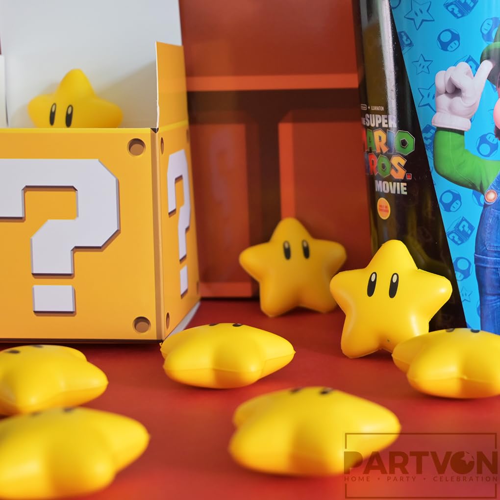 PARTVON Video Game Party Favors, 30-pack mini stars for prizes and bag fillers.