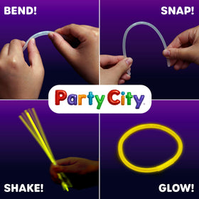 Party City glow sticks easy activation for quick setup at parties.