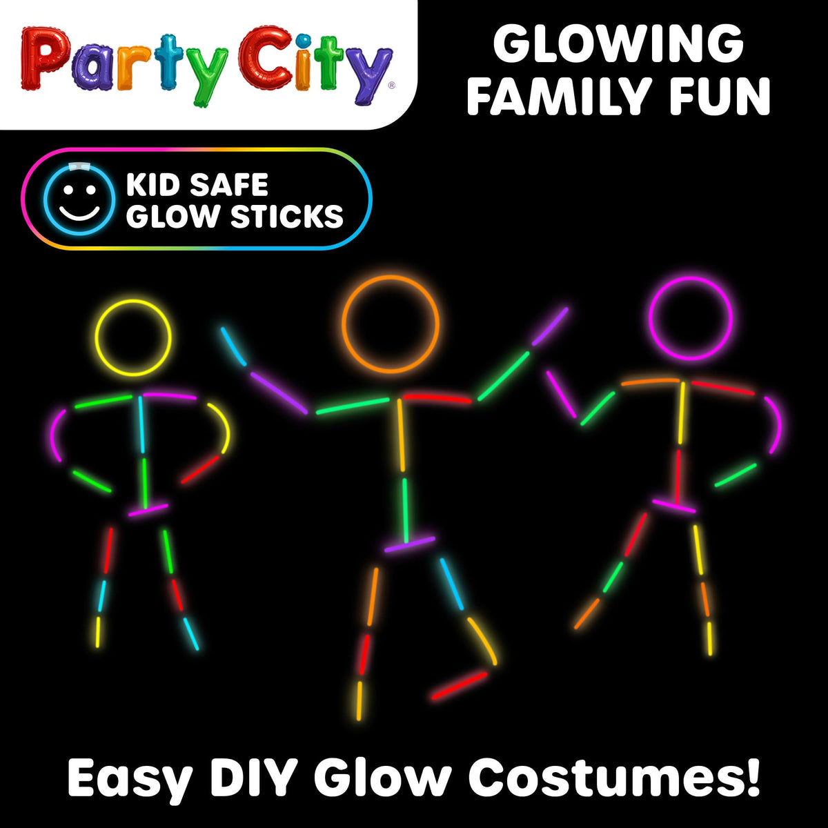 Party City 400 connectors for glow sticks enable wearable glow gear.