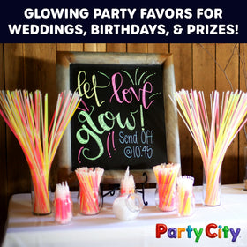 Party City waterproof glow sticks ideal for pool parties and outdoor nights.