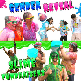 PARTY GOAT 25-gallon slime setup in a pool sparks imaginative play.