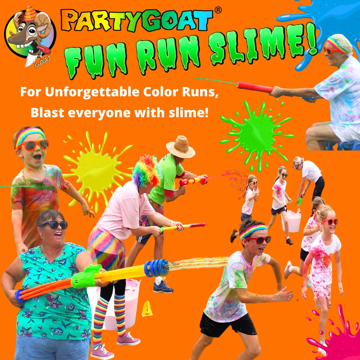PARTY GOAT Eco-friendly slime with easy cleanup after play.