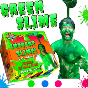 PARTY GOAT Instant Slime Green Powder bag ready for bulk slime making.