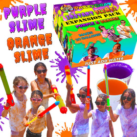 Party GOAT orange slime powder for quick, large-batch color fun at events.