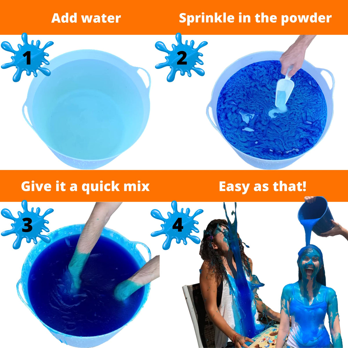 PARTY GOAT Slime in a tub for sensory and active play.