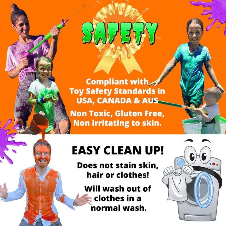 Party GOAT water gun slime adds splash-worthy fun to outdoor battles.