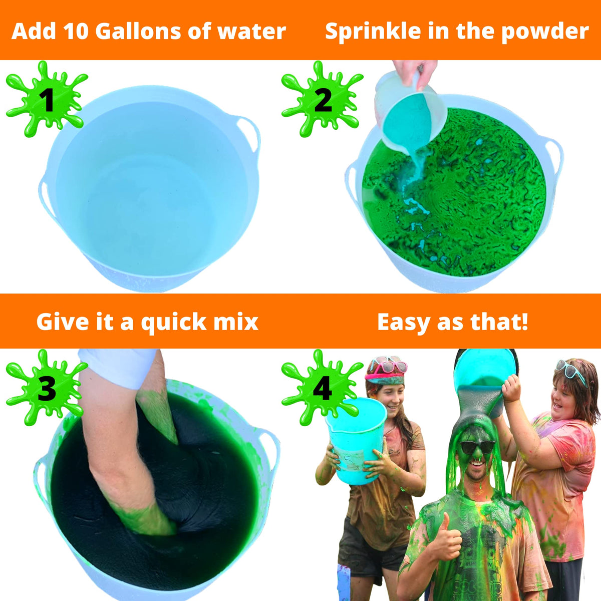 Party GOAT yellow slime powder bulk for bright, energetic celebrations.
