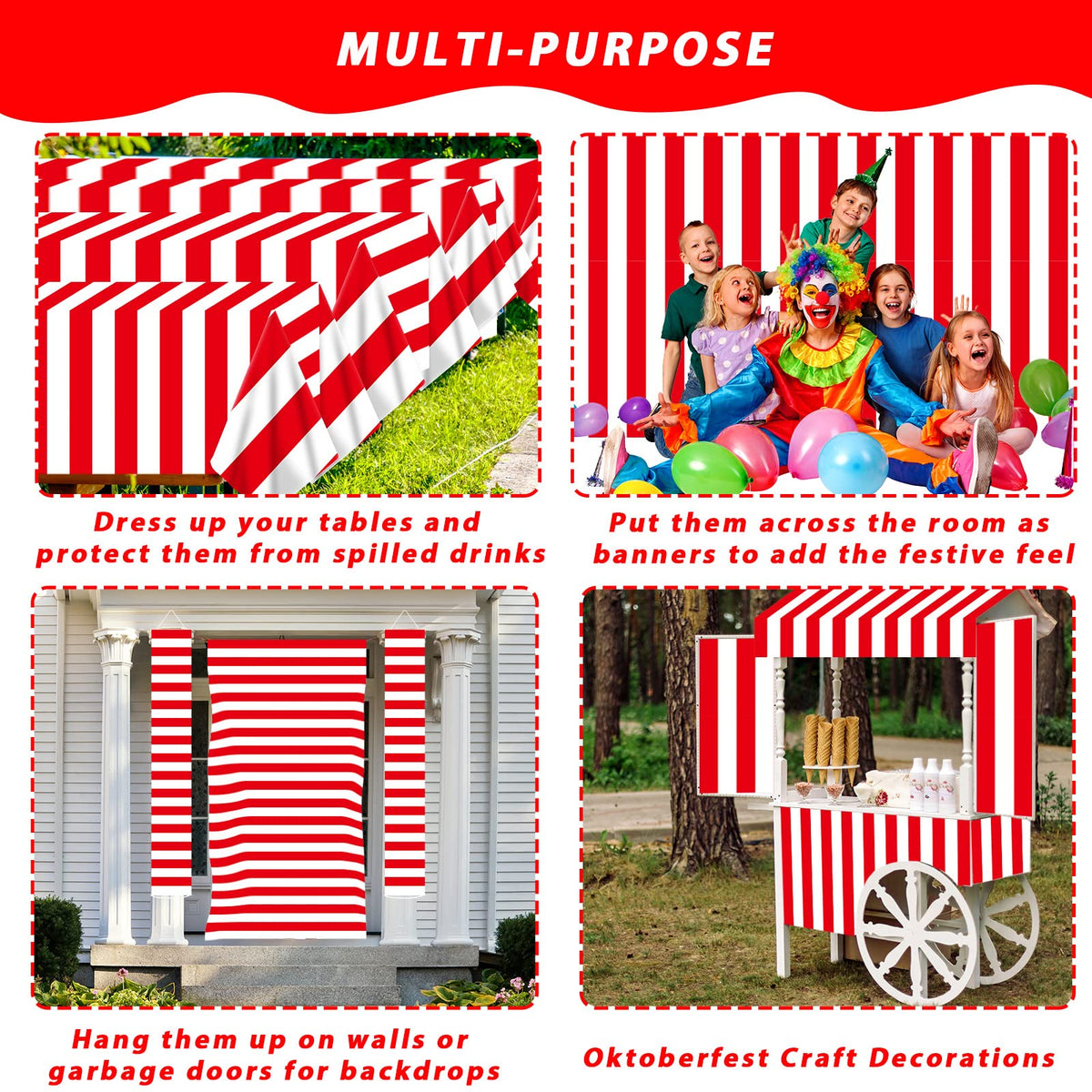 Disposable Party Greeting tablecloth for easy cleanup after celebrations