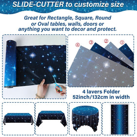 Party Greeting galaxy theme wall backdrop creates immersive space vibes for photo-worthy moments.