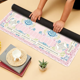 Party Greeting anti-slip backing keeps tiles secure during play