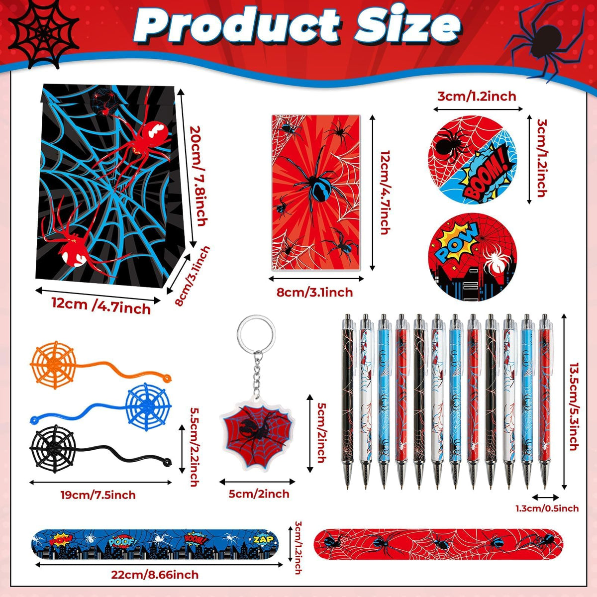 Party Greeting spider-themed paper gift bags for stylish party packaging