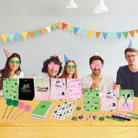 Party Greeting pink-green sunglasses for sunny party moments
