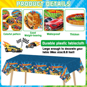 Party Greeting race car napkins add quick cleanup and flair.