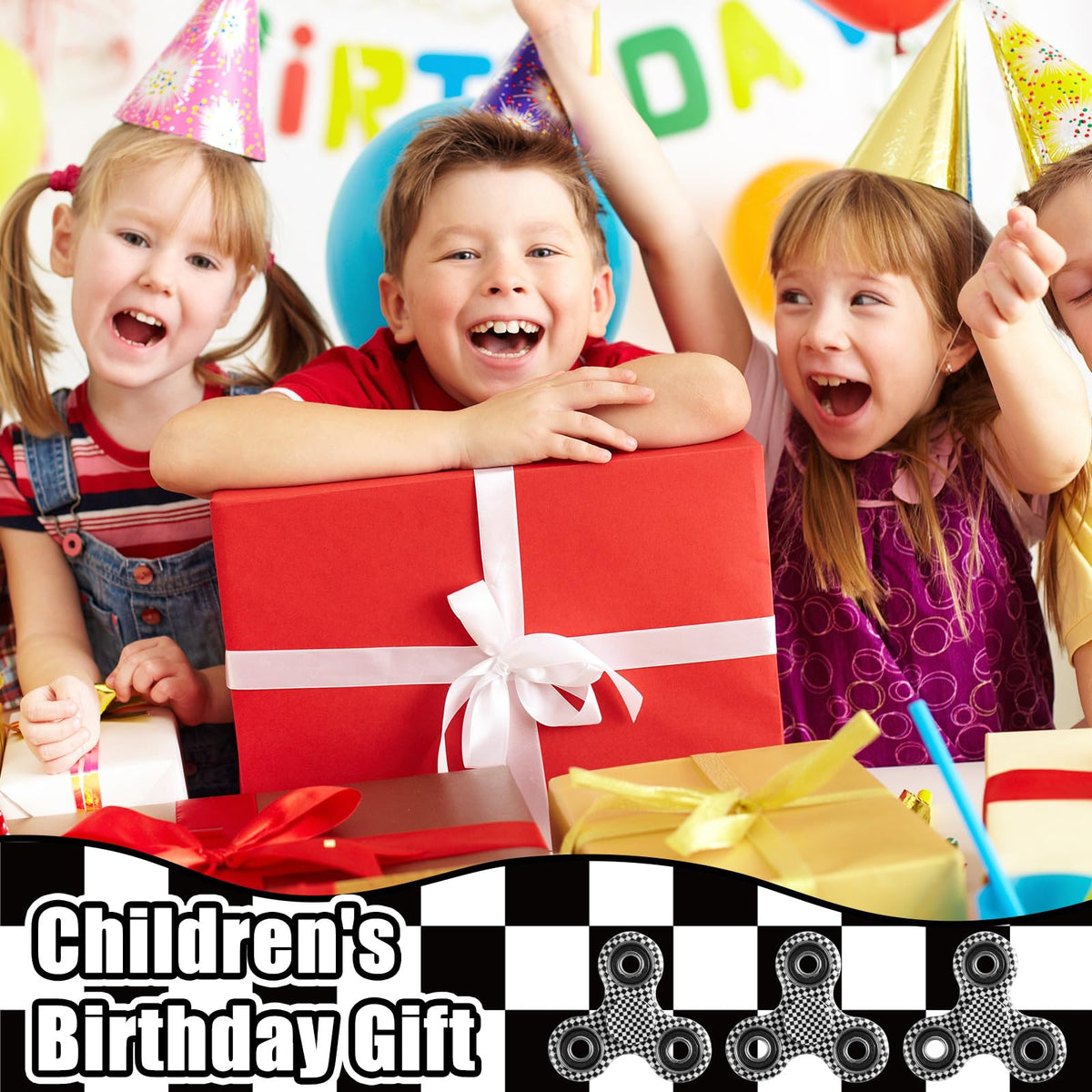 Party Greeting racing spinner set of 12 for group activities and party prizes.