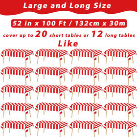 Striped carnival backdrop tablecloth by Party Greeting enhancing venue walls