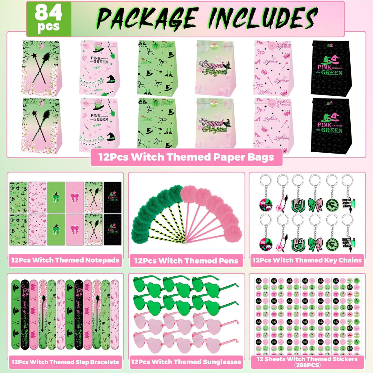 Party Greeting pens and notepads add witchy flair for notes