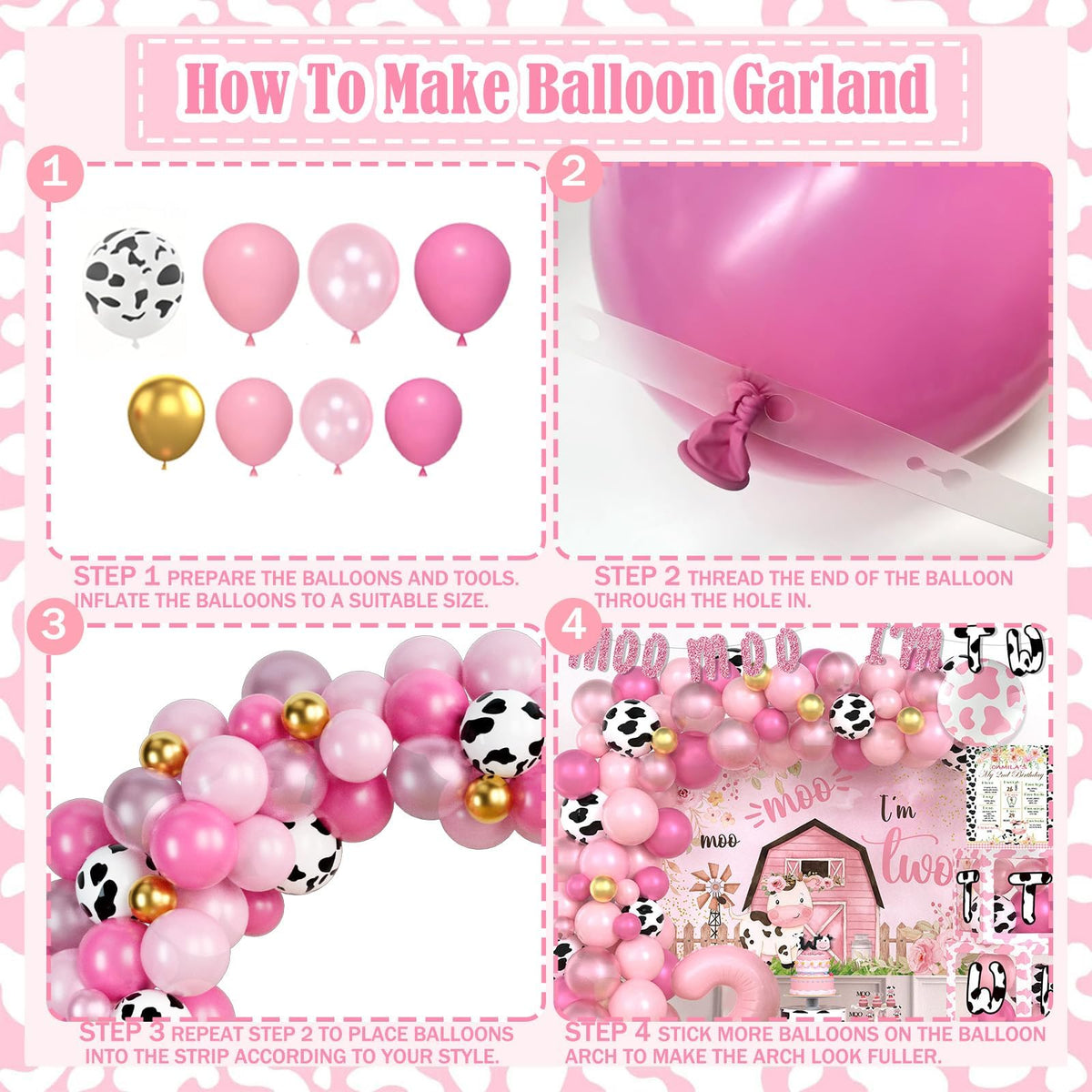 Party Inspo Moo Moo Im Two cutouts add playful cow style