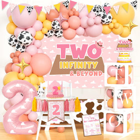 Party Inspo two infinity beyond backdrop for a girl's birthday photo backdrop
