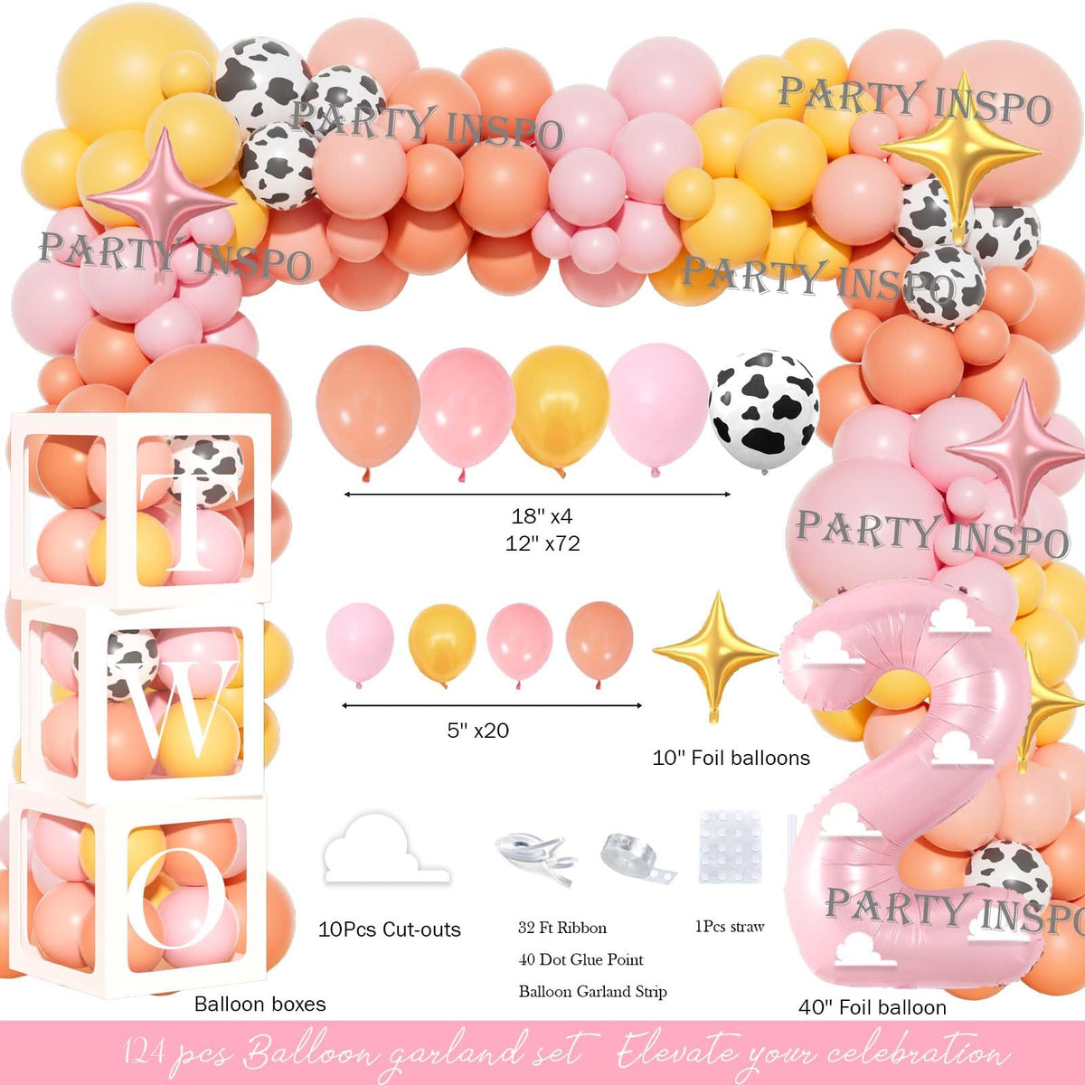 Party Inspo cake topper adds a charming milestone touch to the cake