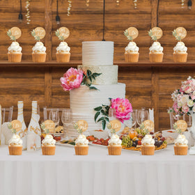 Party to Be wedding toppers suitable for cupcakes and dessert tables.