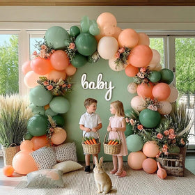 Partycus avocado green 5in balloons for small decorative touches.