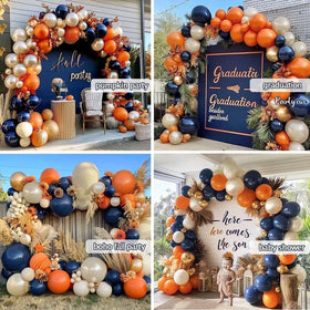 Partycus balloon garland strip with glue dots and curling ribbon
