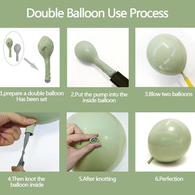 Partycus balloon strip tape, glue dots, and ribbon for easy setup