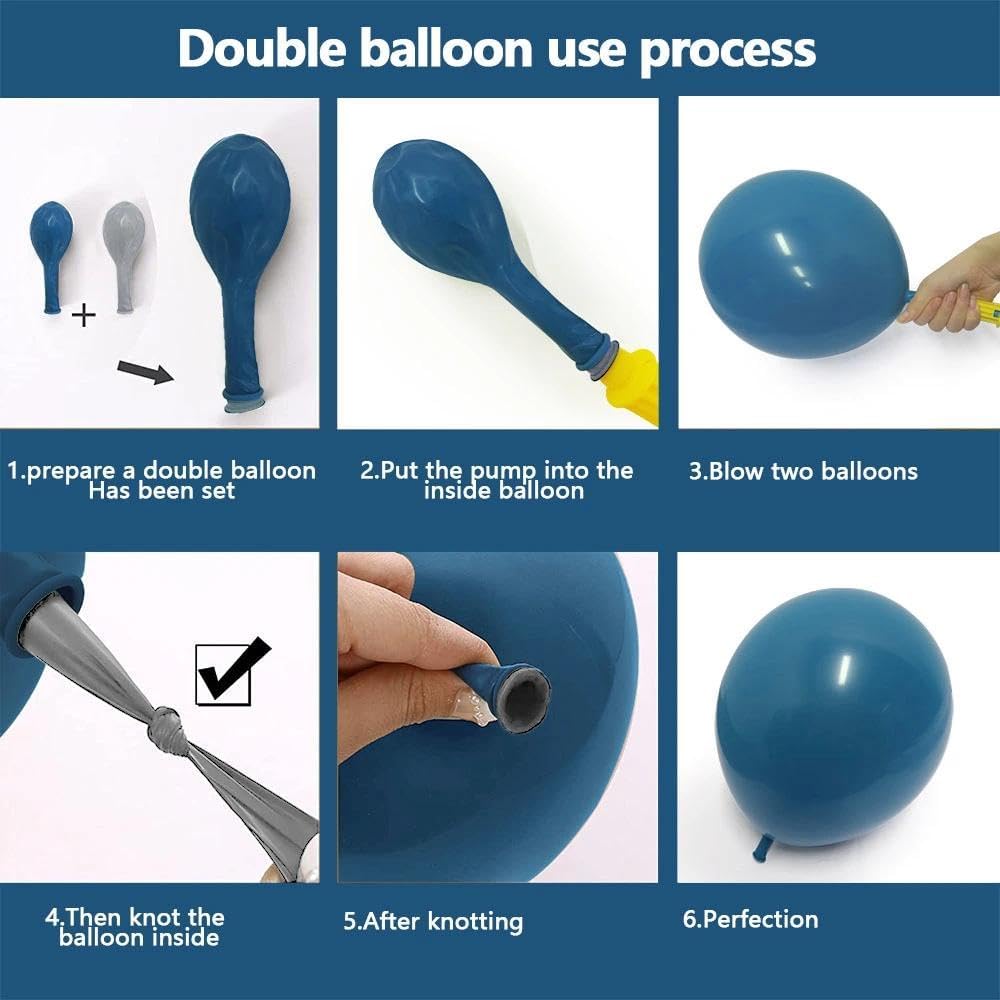 Partycus navy and yellow balloons offer versatile decor for any event.