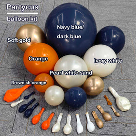 Partycus burnt orange and gold balloons add warm elegant accents