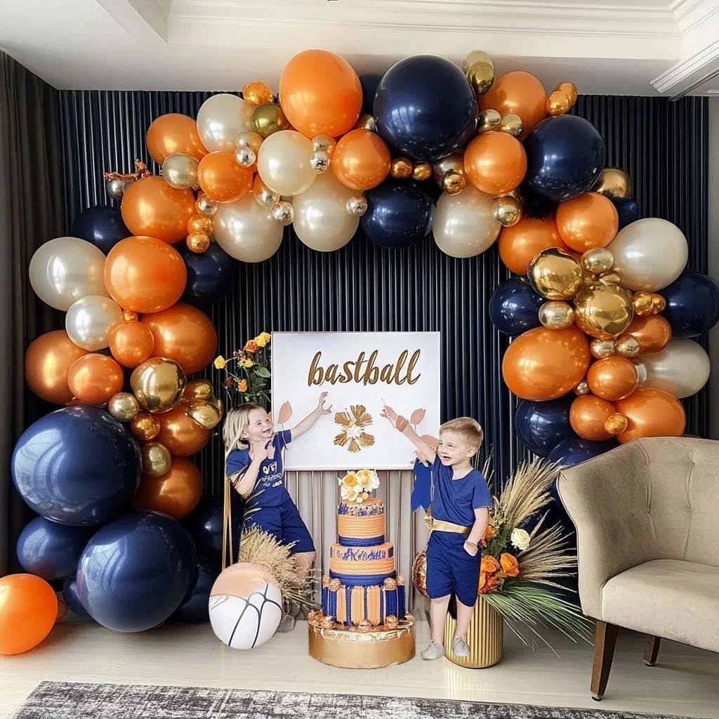 Partycus double stuffed navy blue balloons for a premium look