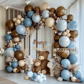 Partycus balloon strip tape in use to build a fuller arch for events