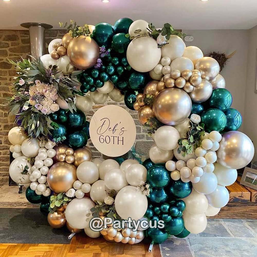 Partycus green-white garland setup enables flexible DIY shapes
