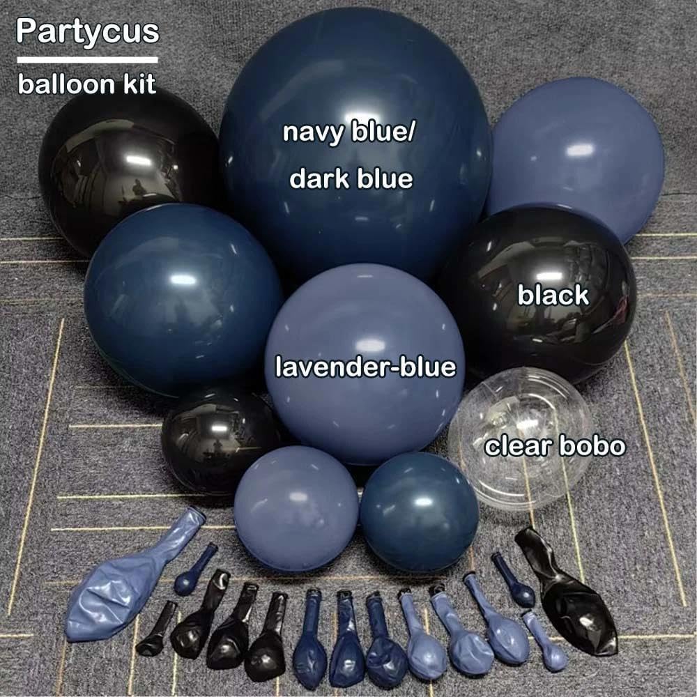 Partycus matte black balloons create a chic backdrop for photos
