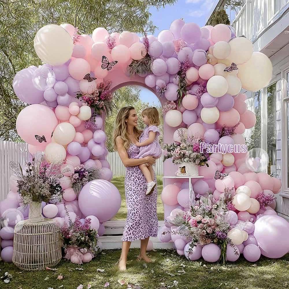 Partycus pastel kit fits tables, doors, or photo backdrops for events.