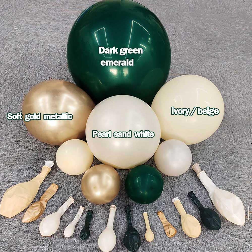 Partycus pearl white sand balloons provide delicate contrast