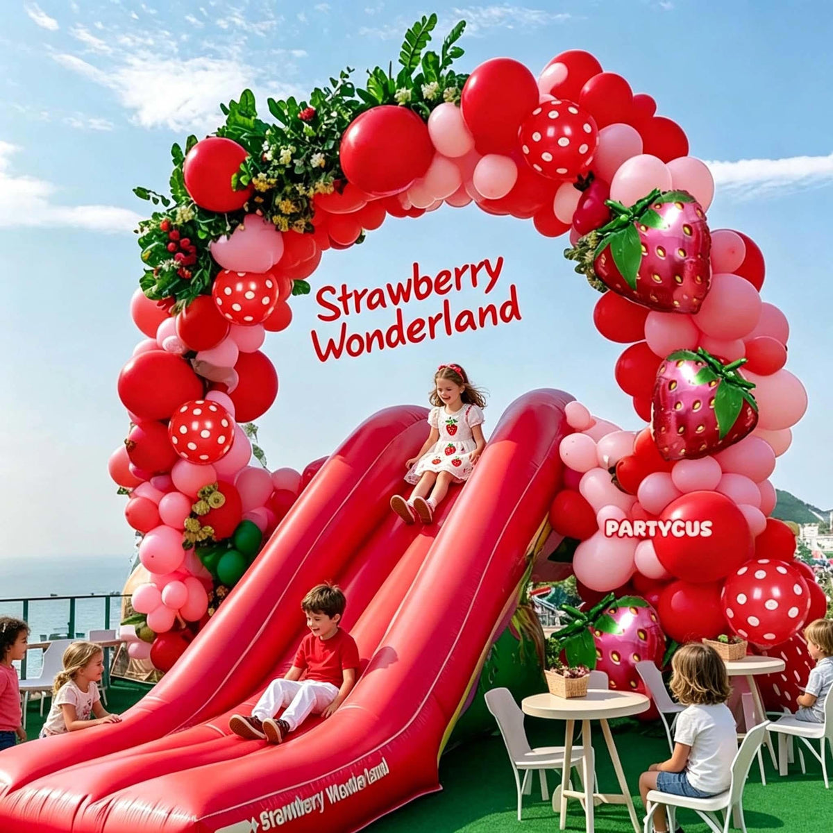 Partycus berry theme backdrop ideal for first birthdays, baby showers, and weddings.