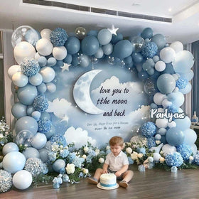 Partycus white 12inch balloons offer clean, versatile touches.