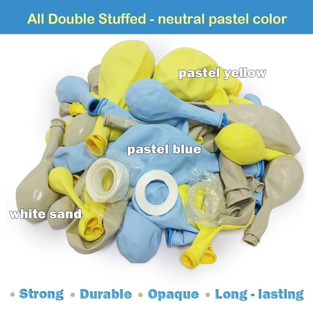 Partycus white sand 12-inch balloons complement soft palettes