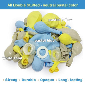 Partycus white sand 12-inch balloons complement soft palettes