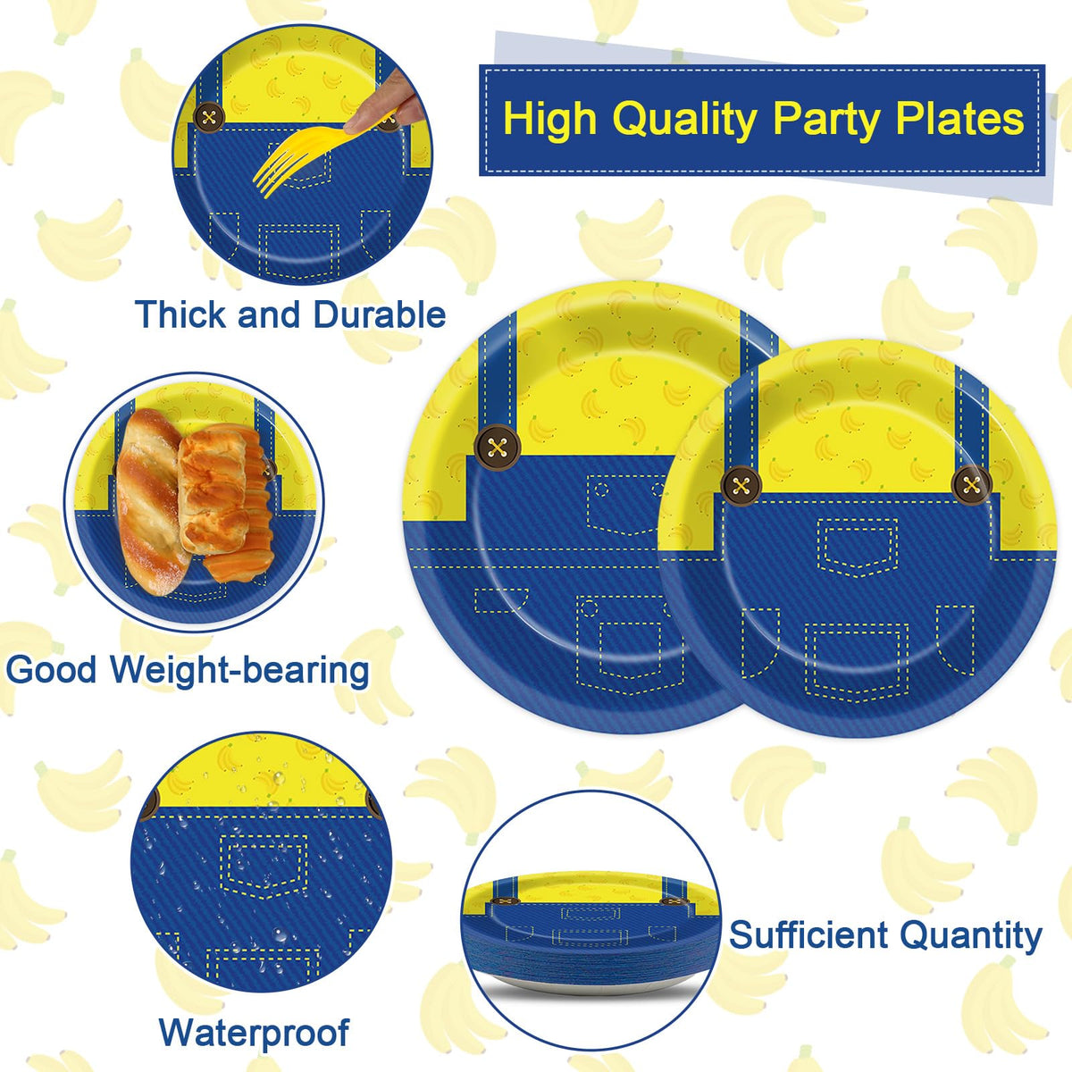 Party Greeting yellow cartoon napkins 6-5inch soft and sturdy