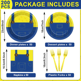 Party Greeting yellow cartoon plates 7inch ideal for desserts