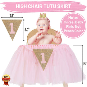 PartyHooman baby pink ONE cake topper adds cohesive color to the smash moment