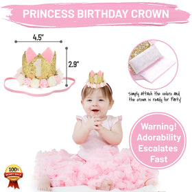 PartyHooman princess crown for baby girl boosts adorable photo opportunities
