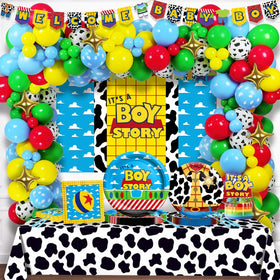 Party Inspo welcome baby boy banner adds a friendly focal point for the shower.
