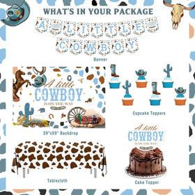 Party Inspo Cowboy Baby Shower Balloon Banner creates a focal rodeo display