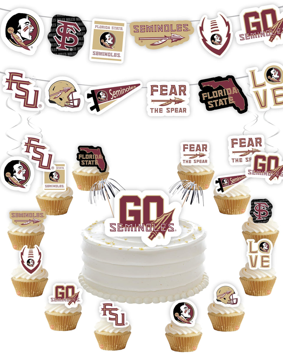 PartyKandy FSU banner setup highlights Florida State spirit for game day celebrations.