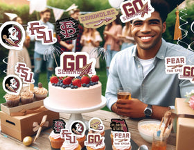 PartyKandy FSU cake toppers showcase team pride for memorable birthdays and graduations.