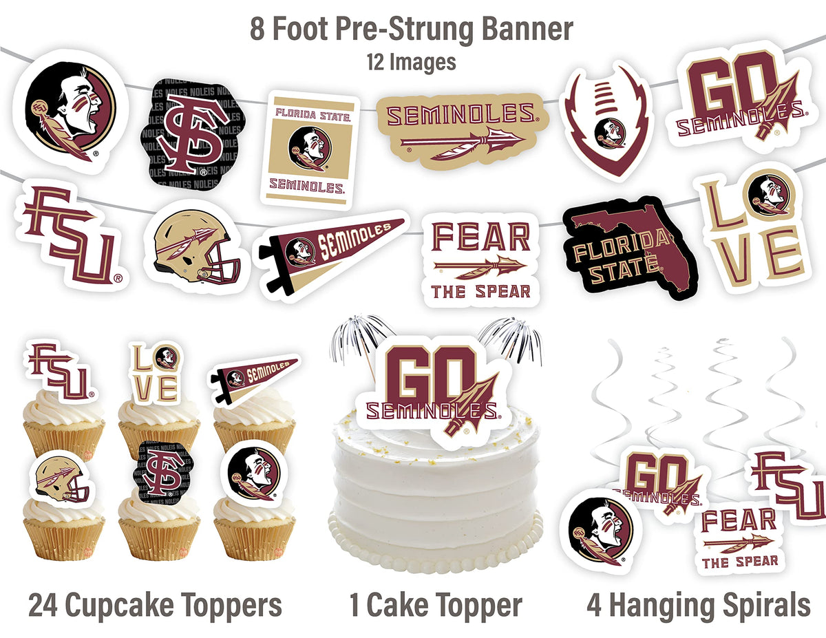 PartyKandy FSU swirl decorations create a cohesive party vibe with minimal effort.