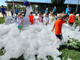 Partymachines dermatologist-certified safety standard for foam powder