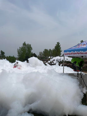 Partymachines foam-cannon-ready setup demonstrates compatibility with multiple machines